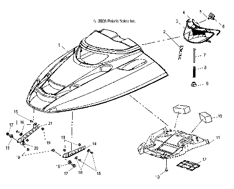 HOOD - S07NP5CS/CE (49SNOWHOODHEADLIGHT500XCSP)