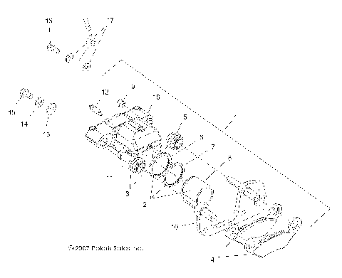 BRAKES, FRONT CALIPER - A09BG50FA (49ATVBRAKEFRT08SCRAM)