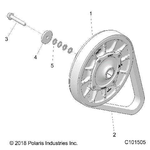 DRIVE TRAIN, SECONDARY CLUTCH - A26SGE95AB (C101505)