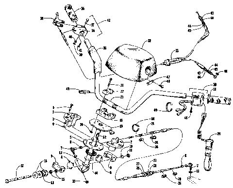 HANDLEBAR AND STEERING POST ASSEMBLY [72420]