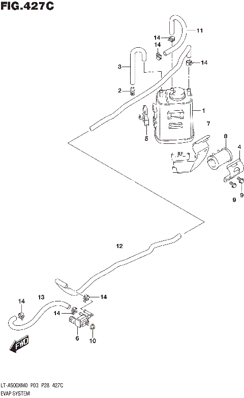 EVAP SYSTEM (LT-A500XPZM0 P33)