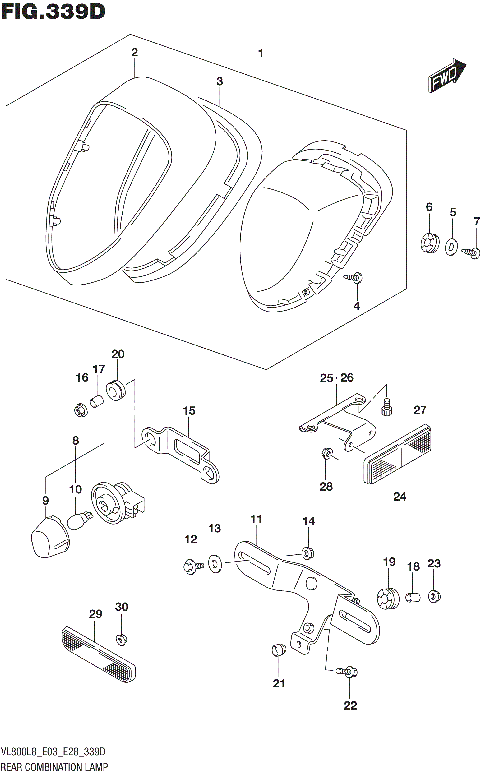 REAR COMBINATION LAMP (VL800TL8 E03)