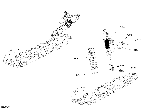 07- Suspension, Front - Shocks - Ski Stance 921 mm