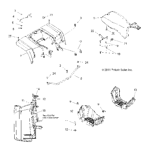 BODY, REAR CAB and SEAT - A15S6A76FA (49ATVCABRR12SP6X6)