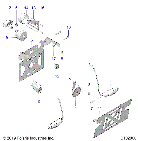 ELECTRICAL, HORN, LICENSE PLATE, SWITCHES - A19SHS57FP [C102060]