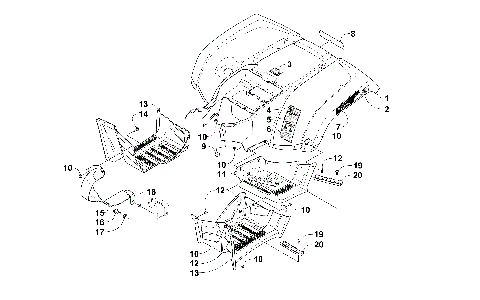 REAR BODY PANEL AND FOOTWELL ASSEMBLIES [300525]