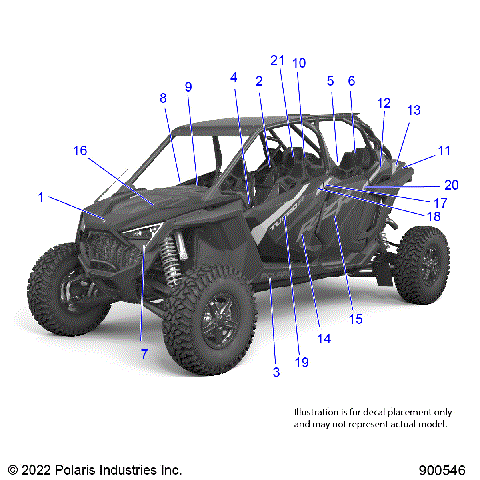 BODY, DECALS, STANDARD - Z23G4D92AL/BL/AE/BE (900546-01)