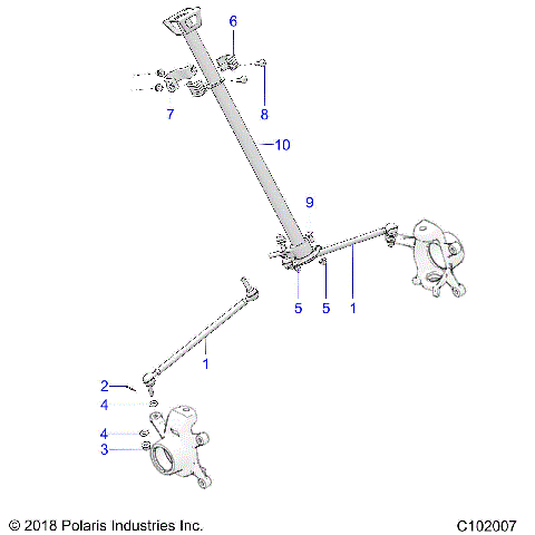 STEERING, STEERING POST ASM. - A20SXA85A1/A7/CA1/CA7 (C102007)