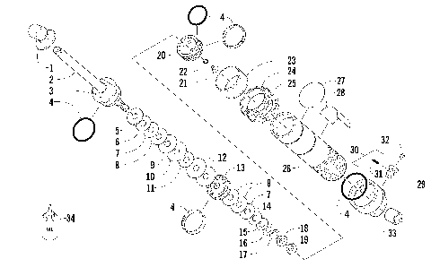 REAR SUSPENSION FRONT ARM SHOCK ABSORBER [93452]
