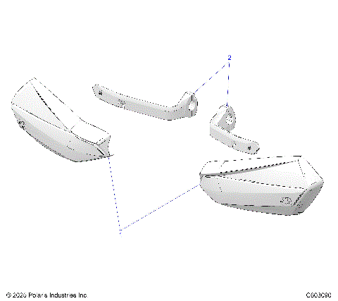 STEERING, HAND GUARDS - S26TKL9BS (C602933)