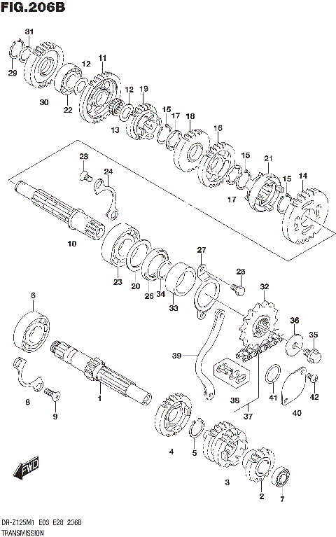 TRANSMISSION (DR-Z125L)