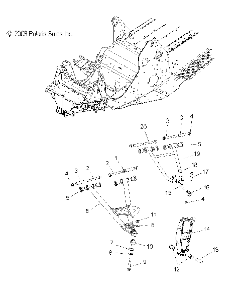 SUSPENSION, FRONT - S10PK6HSA/HSL/HEA/PM6HSA/HSL (49SNOWSUSPFRT09600RMK)