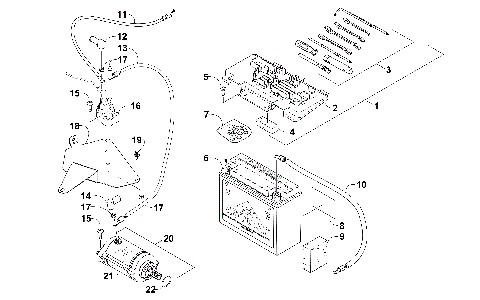 BATTERY AND STARTER ASSEMBLY [301790]