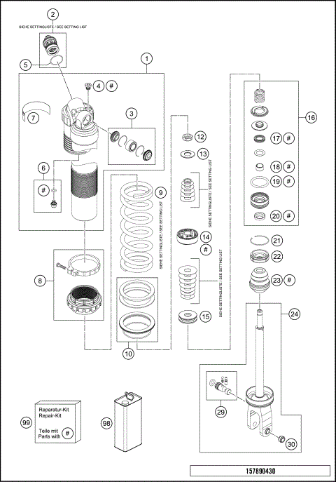 SHOCK ABSORBER DISASSEMBLED