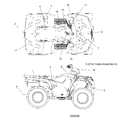 BODY, DECALS - A15SEA57AA/AC/AD/LD (100036)