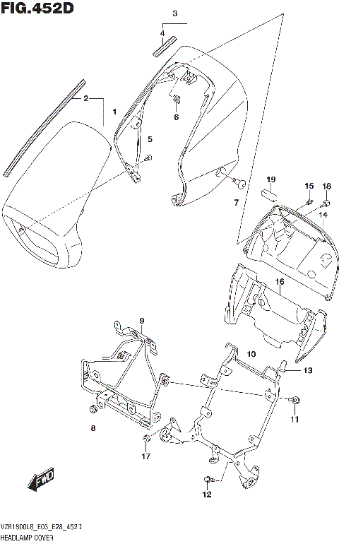 HEADLAMP COVER (VZR1800BZL8 E28) (JBA)
