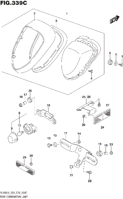 REAR COMBINATION LAMP (VL800L6 E33)