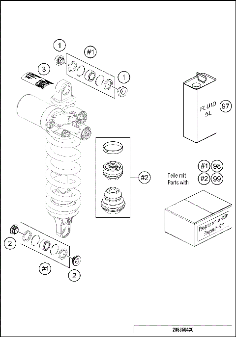 SHOCK ABSORBER DISASSEMBLED