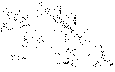 REAR SUSPENSION REAR ARM SHOCK ABSORBER [93454]