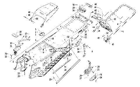 TUNNEL, REAR BUMPER, AND SNOWFLAP ASSEMBLY [99433]