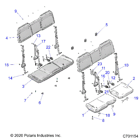BODY, SEATS - R21T6A99A1/B1 (C701154)