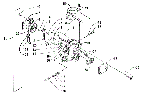 PTO-SIDE CARBURETOR