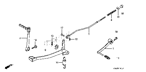BRAKE PEDAL@KICK STARTER