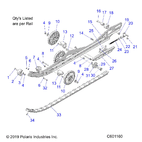 SUSPENSION, RAIL BEAM, LH/RH - S21EKP6PS (C601160)