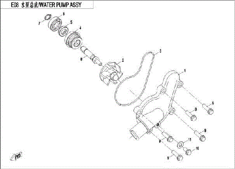 WATER PUMP ASSEMBLY
