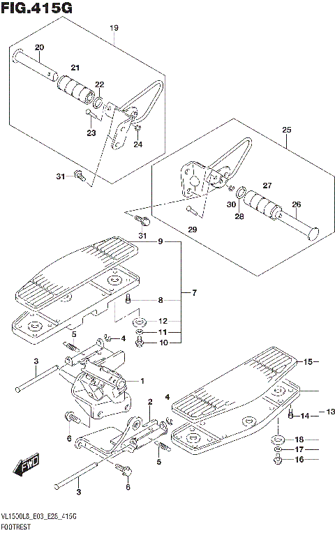 FOOTREST (VL1500TL8 E33)