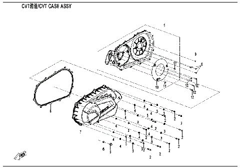 CVT CASE ASSY