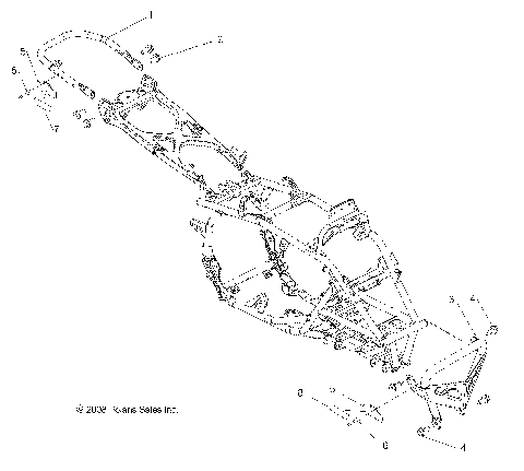 CHASSIS, BUMPER and GRAB BAR - A09GJ45AA (49ATVBUMPER09OUT450)