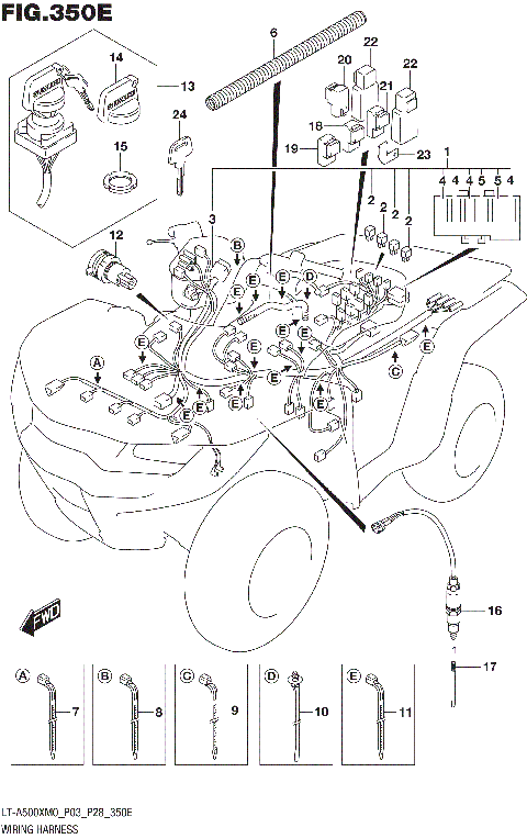 WIRING HARNESS (LT-A500XPM0 P28)