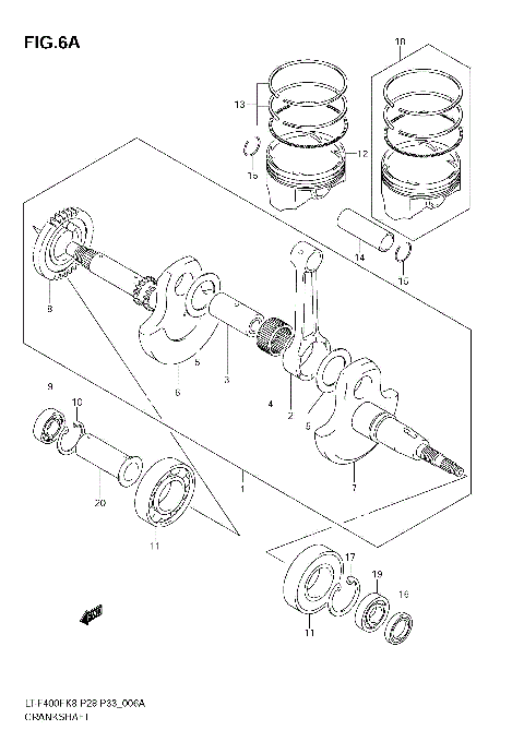 CRANKSHAFT (LT-F400FL0)