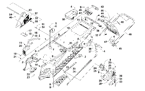TUNNEL, REAR BUMPER, AND SNOWFLAP ASSEMBLY [98318]