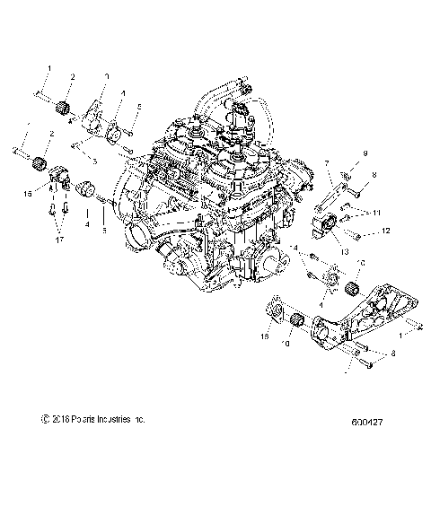 ENGINE, MOUNTING & LONG BLOCK - S19EHM8PS ALL OPTIONS (600427)