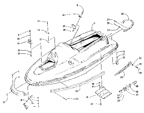 HULL AND RELATED PARTS ASSEMBLY [73138]