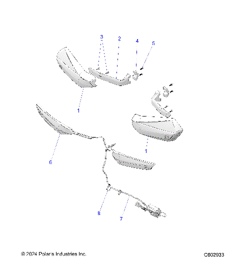 STEERING, HAND GUARDS - S25TLC9BS/9BSM/9BEL (C602933)