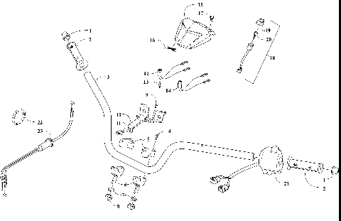 HANDLEBAR AND CONTROL ASSEMBLY [301626]