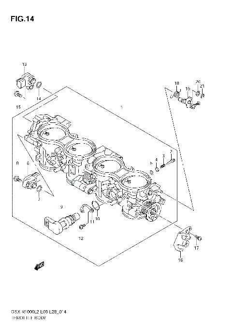 THROTTLE BODY (GSX-R1000 L2 E33)