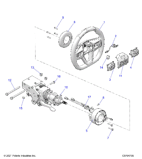 STEERING, UPPER, PREMIUM/ULTIMATE - Z23R4D92AK/AS/BK/BS (C0704758)