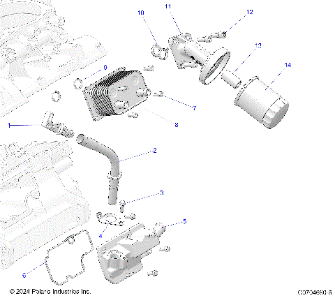 ENGINE, DIPSTICK AND OIL FILTER