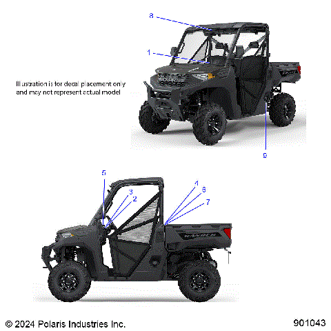 BODY, DECALS, GENERAL - R25TAS99CM/EM/GM (901043)
