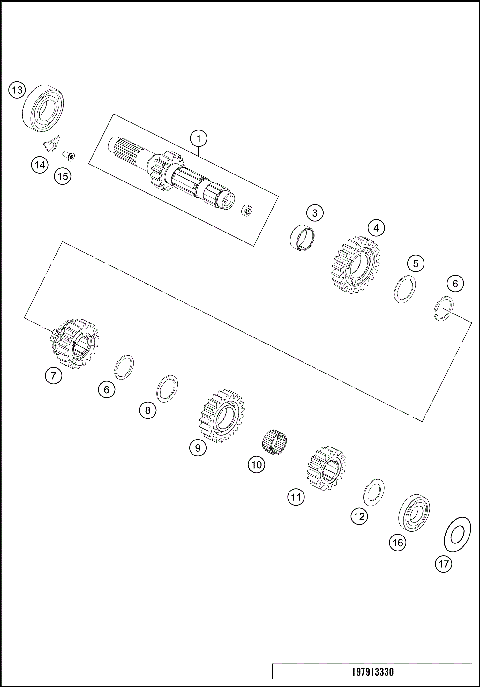 TRANSMISSION I - MAIN SHAFT