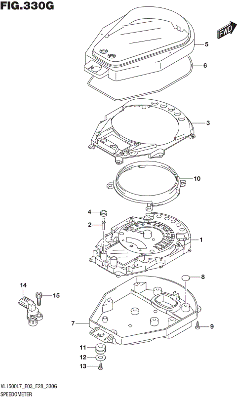 SPEEDOMETER (VL1500TL7 E33)