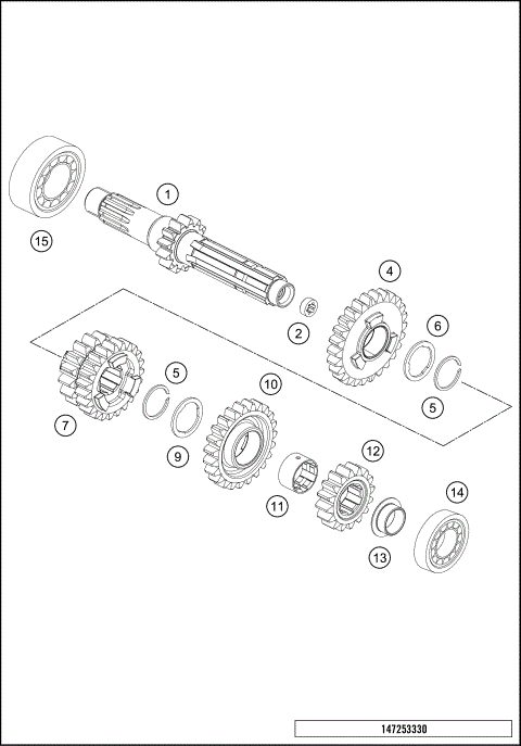 TRANSMISSION I - MAIN SHAFT