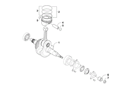 CRANKSHAFT AND PISTON ASSEMBLY