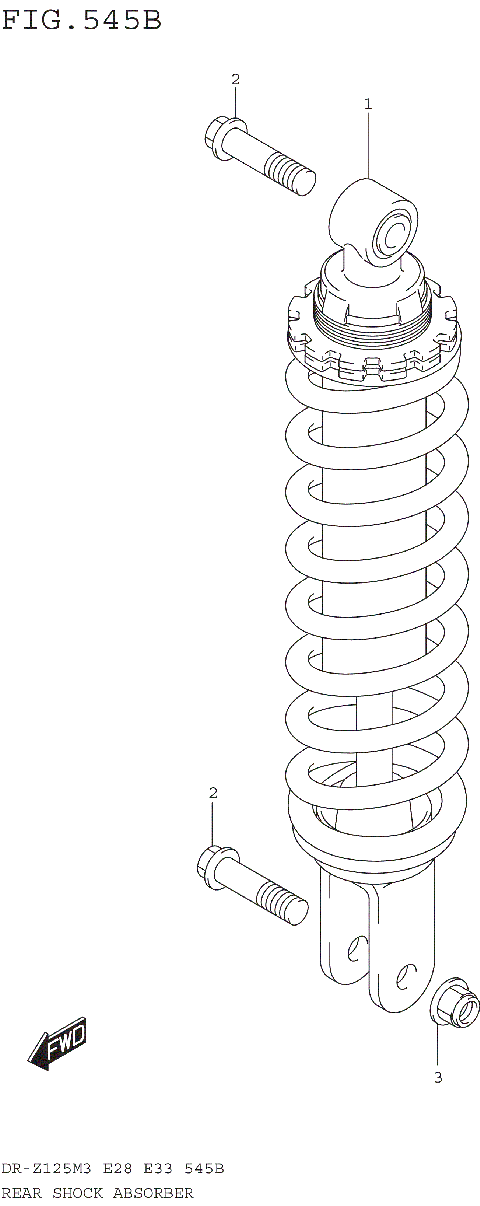 REAR SHOCK ABSORBER (DR-Z125LM3E28)