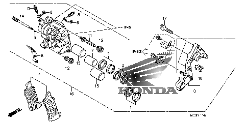 RIGHT FRONT BRAKE CALIPER