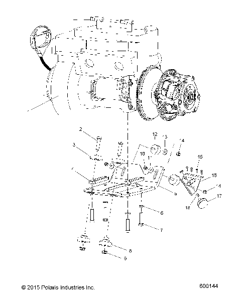 ENGINE, MOUNTING & SHORT BLOCK - S19SJA5BSL/BEL (600144)